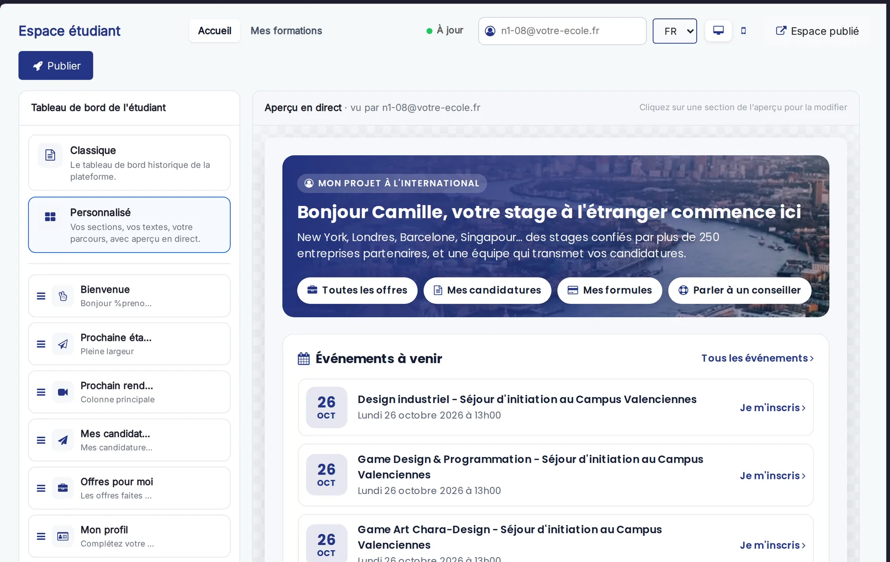 Un espace étudiant composé à votre image, dans MeetYourSchool
