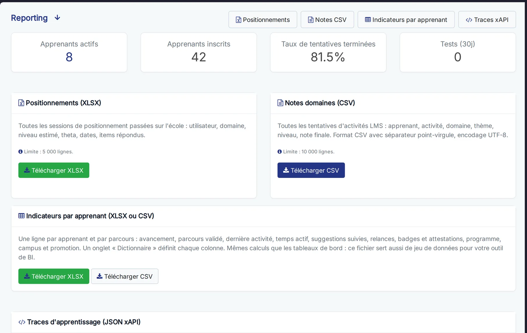 Un reporting prêt pour vos audits, dans MeetYourSchool