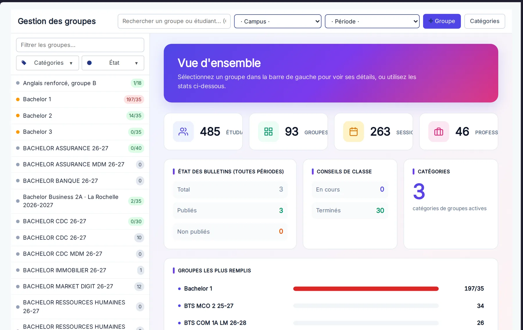 Préparer l’année dans MeetYourSchool