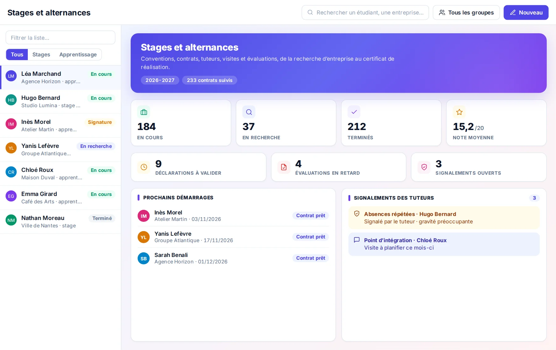 Alternance et apprentissage dans MeetYourSchool