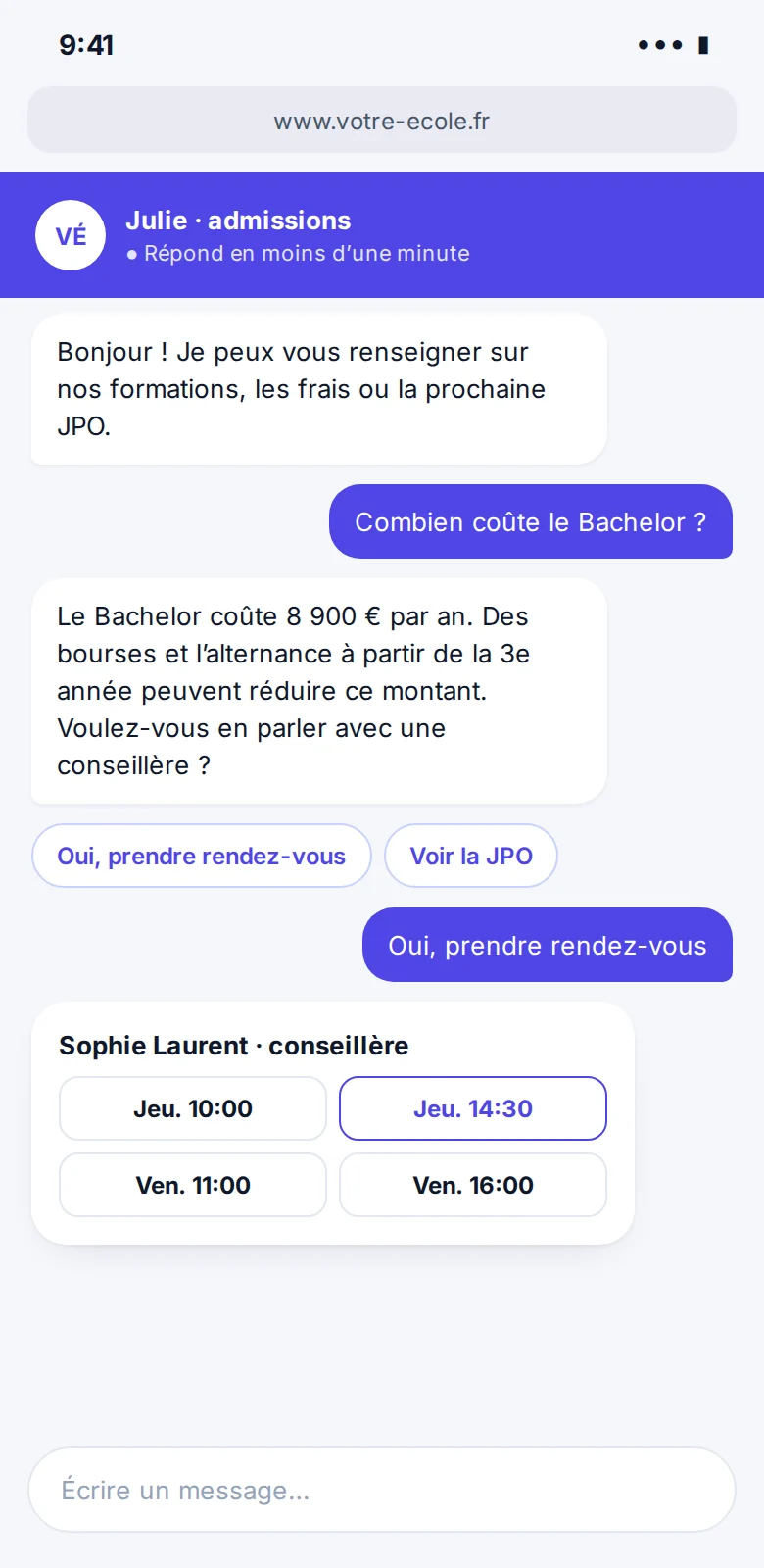 Un agent qui répond à toute heure, vu par prospect