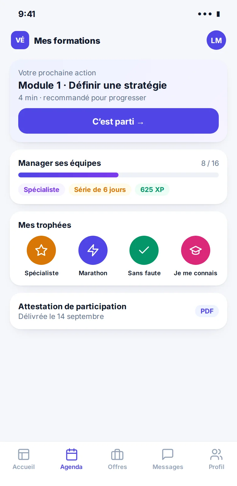 Ses formations, vu par apprenant