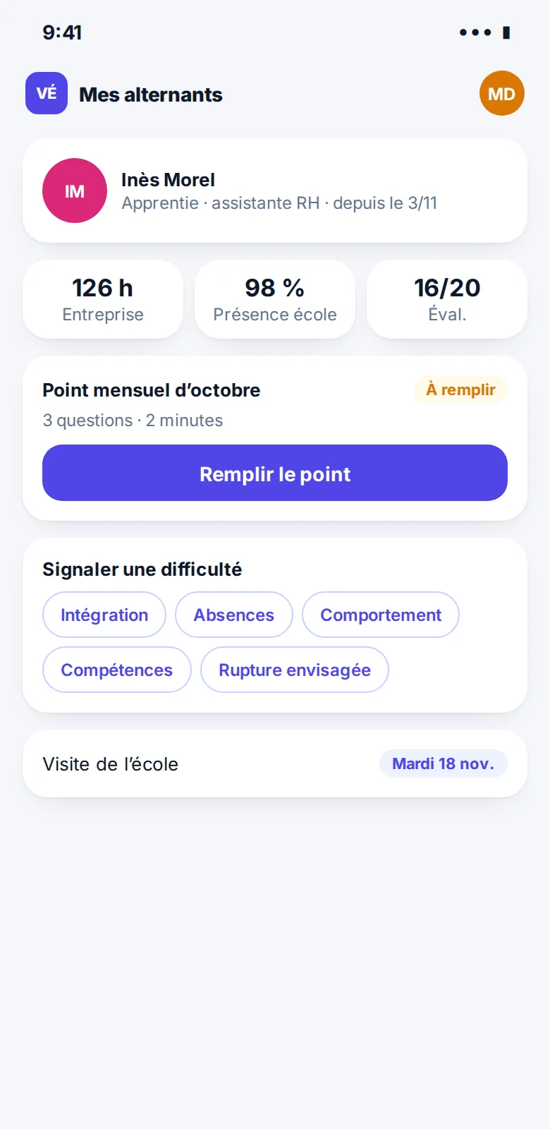 Il suit son apprentie, vu par tuteur